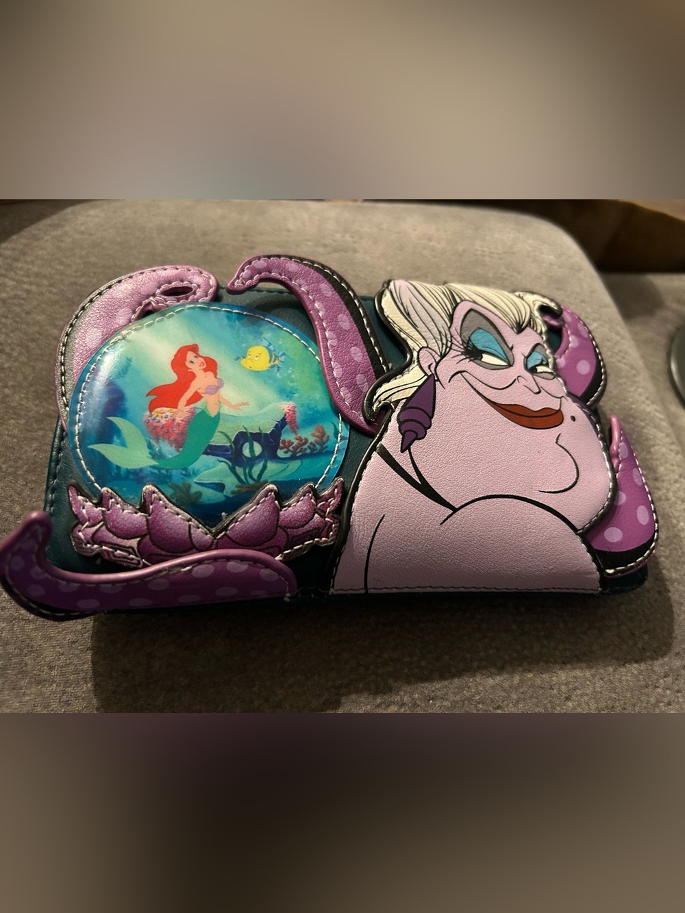 Loungefly Pink Purple The Little Mermaid Ursula Applique Wallet